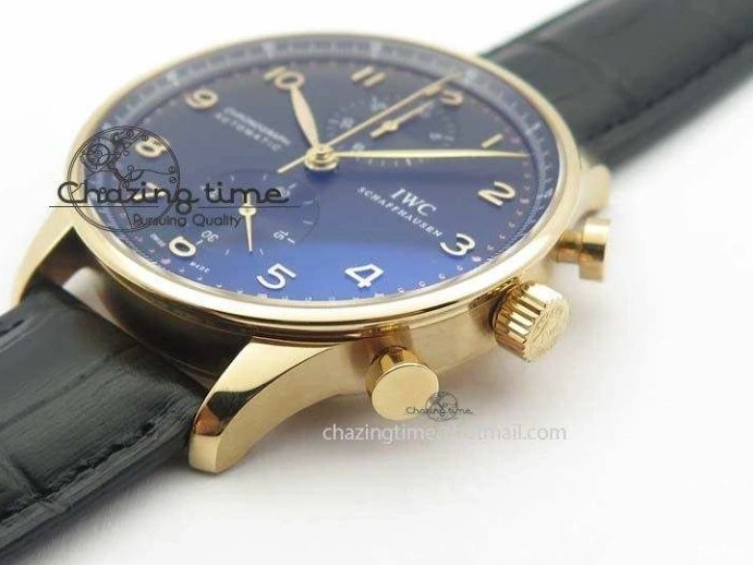 MIROTIME 0408 Portuguese Chrono RG IW371415 ZF 1:1 Best Edition Black Dial On Black Leather Strap A79350 (Slim Movement) FashionForward 7264